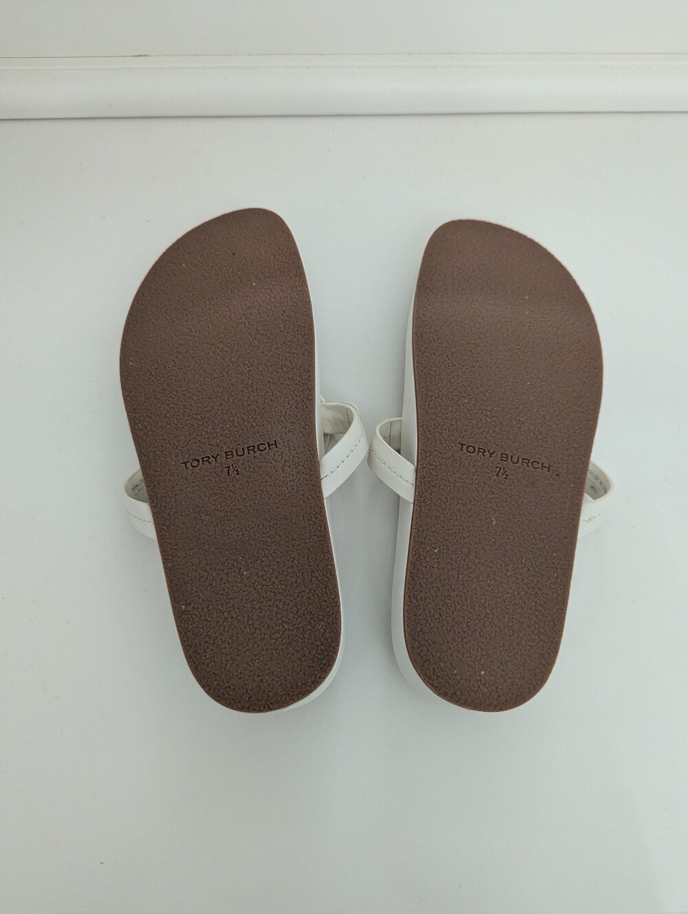 EUC! Tory Burch Miller Cloud Sandal In White Leather Size 7.5 - Picture 12 of 15